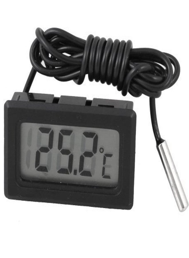 PAXMAX Digital Thermometer with LCD for Fridge or Aquariums with Wired Probe - Black color - Image 3
